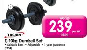 Trojan 10kg Dumbell Set