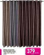 Design Collection Foux Silk Eyelet Curtain-Per Drop