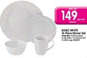 Basic White 16 Piece Dinner Set-Per Set
