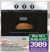 Defy 600SE Stainless Steel Eye Level/Under Counter Oven DBO452