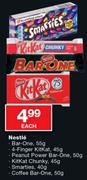 Nestle Bar-One 55g/4-Finger Kitkat 45g/Peanut Power Bar-One 50g Each