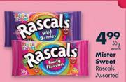 Mister Sweet Rascals Assorted-50g Each