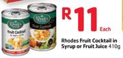 Rhodes Fruit Cocktail In Syrup Or Fruit Juice-410g Each