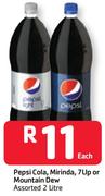 Pepsi Cola, Mirinda, 7Up Or Mountain Dew Assorted-2L Each