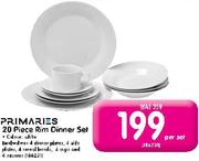 Primaries 20 Piece Rim Dinner Set-Per Set