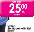 Unica 20L Bucket With Lid