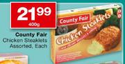 Country Fair Chickn Steaklets Assorted-400g Each