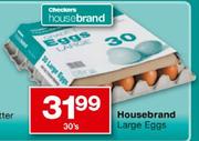 Checkers Housebrand Large Eggs-30's