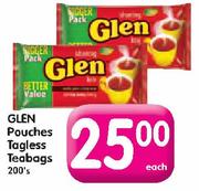 Glen Pouches Tagless Teabags-200's