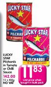Lucky Star Pilchards In Tomato Or Chilli Sauce-12x400g