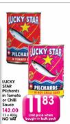 Lucky Star Pilchards In Tomato Or Chilli Sauce-12x400g