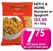 Fatti's & Monis Macaroni Or Spaghetti-20x500g