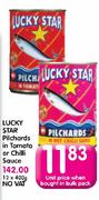 Lucky Star Pilchards In Tamoto Or Chilli Sauce