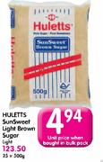 Hullets Sunsweet Light Brown Sugar-25x500g.