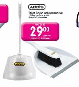 ADDIS Toilet Brush Or Dustpan Set-per set.