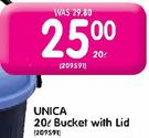 Unica 20L Bucket With Lid