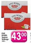 Five Roses Tagless Teabags-200's Each