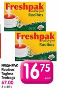 Freshpak Rooibos Tagless Teabags-4x80's