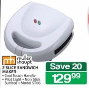 Muller & Haupt 2 Slice Sandwich Maker ST06