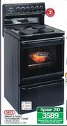 Defy 595mm Swart 4 Plaat Kitchenaire Stoof DSS494