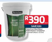 Homefront Matt Decor Paint Interior Or Exterior Assorted Colours-20 Litre