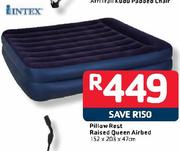 Intex Pillow Rest Raised Queen Airbed-152 x 203 x 47cm.