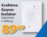 Sabs Crabtree Geyser Isolator S0001041 30Amp