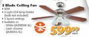 5 Blade Ceiling Fan 50W
