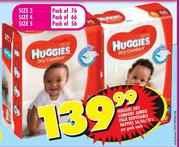 Huggies Dry Comfort Jumbo Pack Disposable Nappies-56/66/76's Per Pack Each