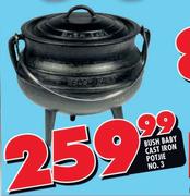 Bush Baby Cast Iron Potjie No.3