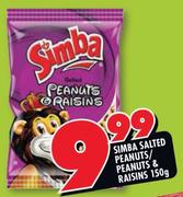 Simba Salted Peanuts/Peanuts & Raisins- 150g