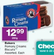 Bakers Romany Creams Biscuits Assorted-200g