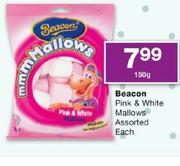 Beacon Pink & White mallows Assorted-150g Each