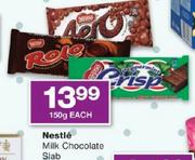 Nestle Milk Chocolate Slab-150g Each