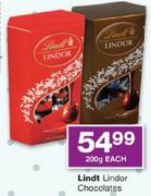 Lindt Lindor Chocolates-200g Each