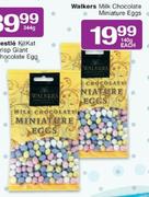 Walkers Milk Chocolate Miniature Eggs-140g Each