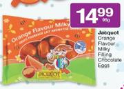 Jacquot Orange Flavour Milky Filling Chocolate Eggs-95g