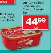 Ola Gino Ginelli Premium Ice Cream Assorted - 1.5L Each