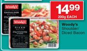 Woody's Shoulder / Diced Bacon-200g Each