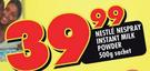Nestle Nespray Instant Milk Powder-500g Sachet
