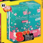 Stayfree Sanitary Pads Assorted-8/10's Per Pack Each