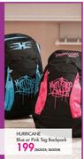 Hurricane Blue Or Pink Tag Backpack