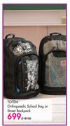 Totem Orthopaedic School Bag Or Street Backpack