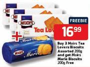 3 Moirs Tea Lovers Biscuits(200gm)+Moirs Marie Biscuits(200gm)