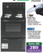 KIC 4 Plate Black Stove(KFCU6004UDBL)