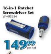16-in-1 Ratchet Screwdriver Set(WMRS234)-Per Set