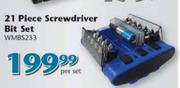 21 Piece Screwdriver Bit Set(WMBS233)-Per Set