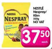 Nestle Nespray/Klim(No Vat)-500gm Each