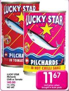 Lucky Star Pilchards Chilli or Tomato(NO VAT)-400gm Each
