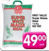 First Value Super Maize Meal(No Vat)-12.5kg